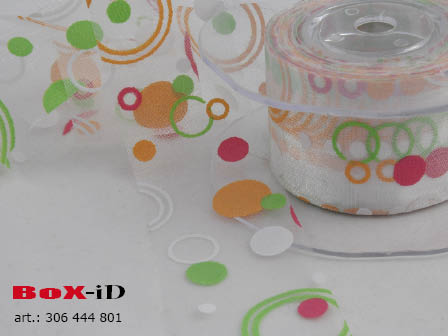 Confetti : Fuchsia/Geel/Groen 006          40 mm x 20 m
